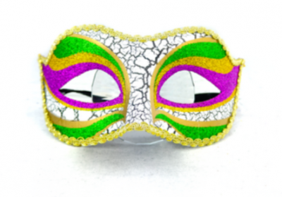 PGG Glitter White Crackle Mask