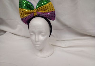 Mardi Gras Bow Headband