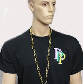 Black Mask on Black & Gold Braided Beads