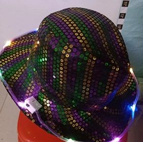 LED PGG Sequin Cowboy Hat. Piece