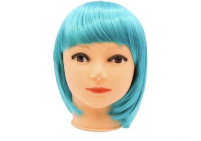  Aqua Bob Wig with Bangs