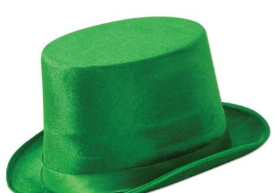 Green Felt Top Hat. Piece