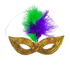 Sequin Cat-Eye Mardi Gras Mask