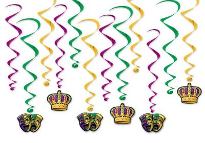 Mardi Gras Whirls-Crowns & Faces
