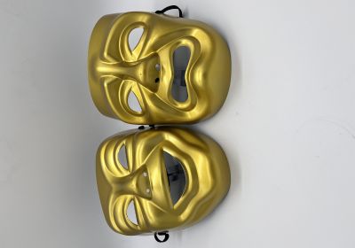 Comedy Tragedy Gold Masks - Set of 2