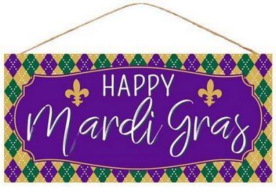 MDF Happy Mardi Gras Sign