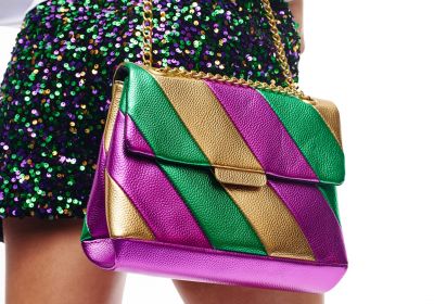 Metallic Stripe Purse