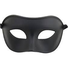 Domino Eyelet Plain Black Mask