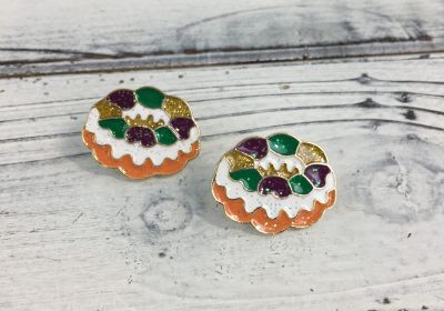 King Cake Post Earrings