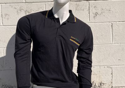 Long Sleeve Polo - Black