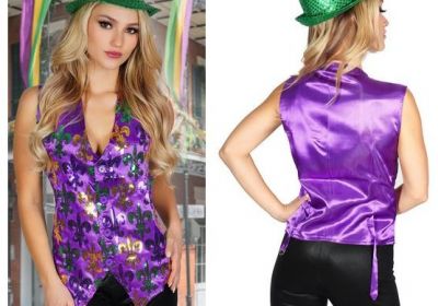 Fleur de Lis Sequin Vest