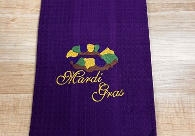 Purple King Cake Kitchen Towel