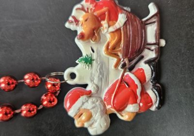 Santa with Sleigh Bead