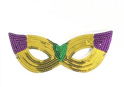 Sequin Cat-Eye Mardi Gras Mask