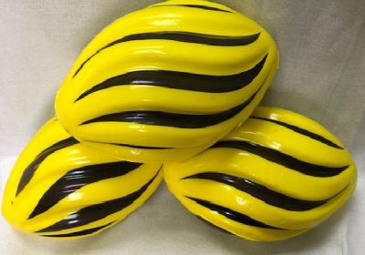 Spiral Foam Football - Black & Gold. Case of 40