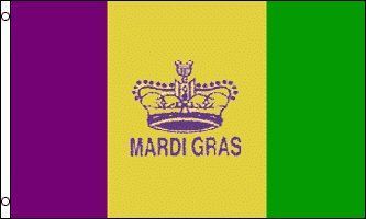 Mardi Gras Crown Flag