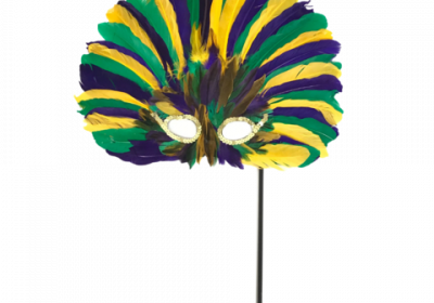 PGG Feather Mask  with Stick