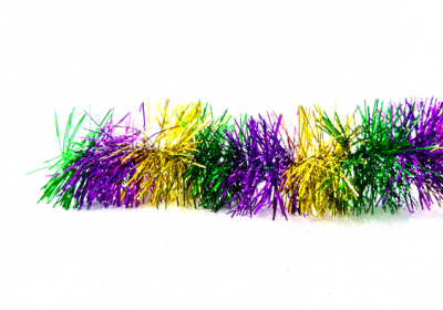 9' Mardi Gras Tinsel Garland. PGG