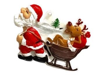Santa with Sleigh Bead