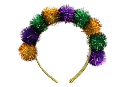 Tinsel Ball PomPom Headband