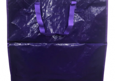 Purple Woven Zipper Bag 18
