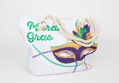 Mardi Gras Mask & Beads Tote Bag