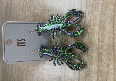 PGG Glitter Crawfish Earrings