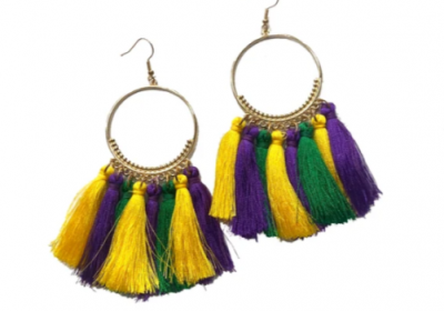 Hoop Earrings With PGG Fringe