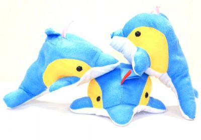 Smiley Dolphins - Blue and Yellow