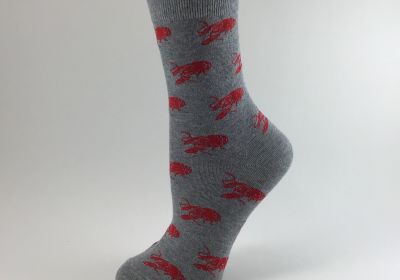 Crawfish Socks. Gray