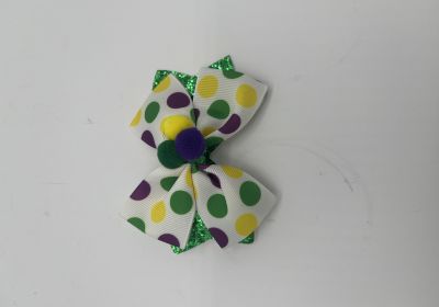 Polka Dot Hair Ribbon with clip
