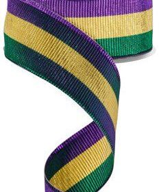 #9 PGG Plain Triple Stripe Wire Ribbon