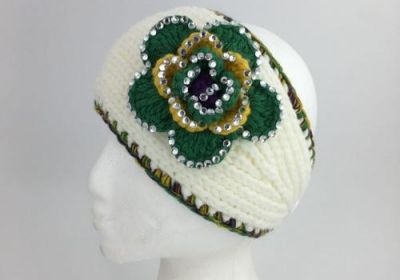 Knit Mardi Gras Headband