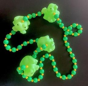 Squeezy Green Frog Bead