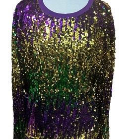 Sequin Long Sleeve Shirt