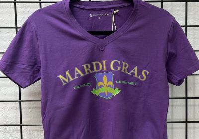 Purple V-Neck Crop Top