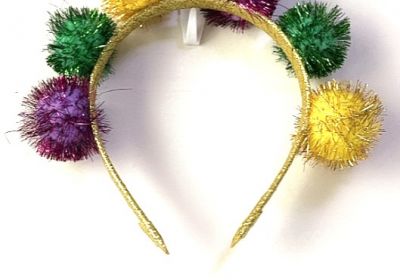 Tinsel Ball PomPom Headband