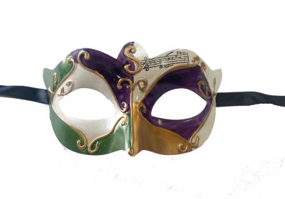 Venetian Mask with Musical Notes