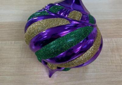 80MM Oval Shape PGG Striped Ornament