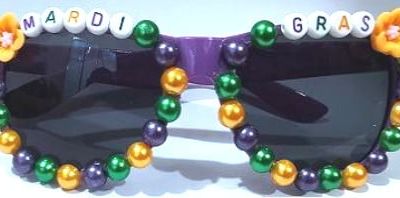 Mardi Gras Word Sunglasses