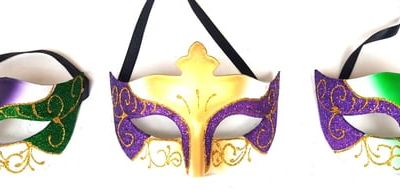 Mask with Feathers Magnet or Ornament