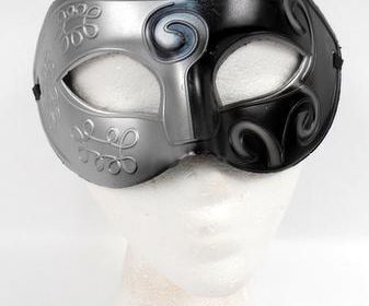 Black & Silver Venetian Mask