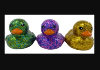 Large Glitter Rubber Ducks - Dozen