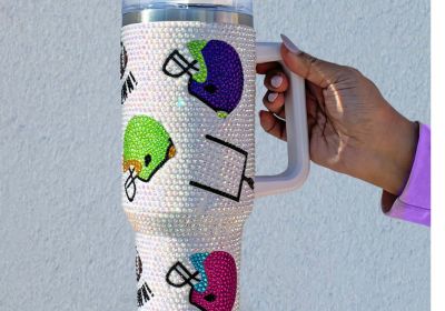 Touchdown Rhinestone Tumbler