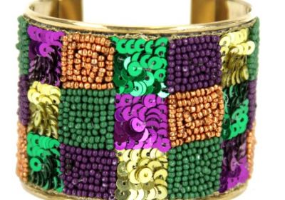 Sequin Squares Cuff Bracelet