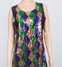 Harlequin Sequin Dress 