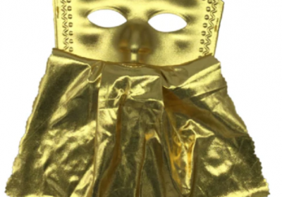 Gold Lame Full Face Mask