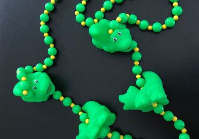 Green Rubber Gator Beads