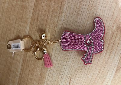 Pink Boot key chain