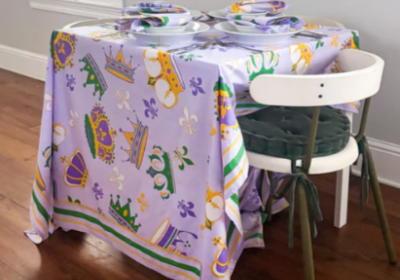 Crown Purple Table Cloth